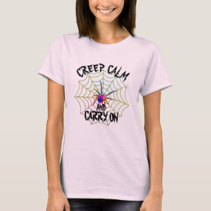 Krypande Lugn och bär på Spider Tarantula Hallow T Shirt
