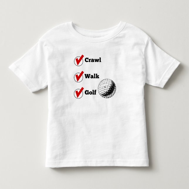 Krypandet går Golf Tee Shirt (Framsida)