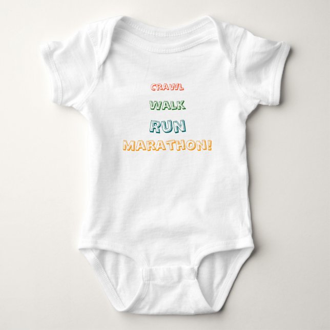 Krypandet går, kör, maratonen! t-shirt (Framsida)