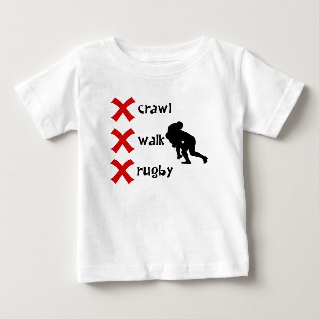 Krypandet går Rugby Tee Shirt (Framsida)