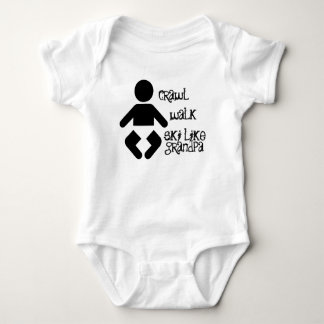 Krypandet går skidar den lika morfarbabySnapsuit T Shirt