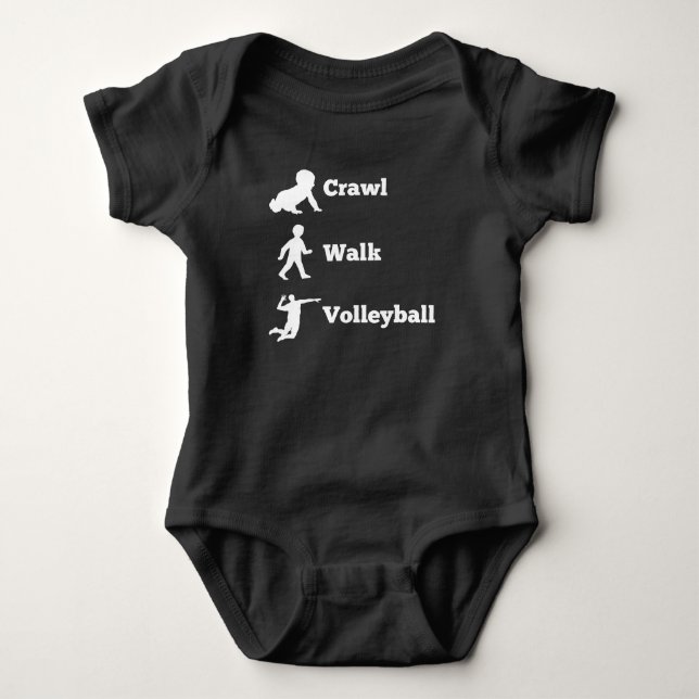 Krypandet går volleyboll t-shirt (Framsida)