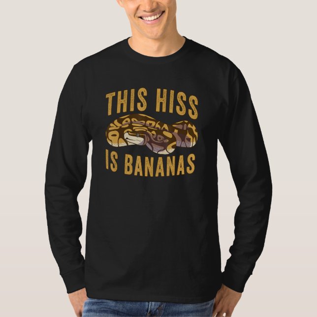 Krypdyr   Denna väsning är bananas Bollpython T Shirt (Framsida)