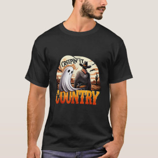 Kryper Det Land Halloween Säsong Vintage Kuslig T Shirt