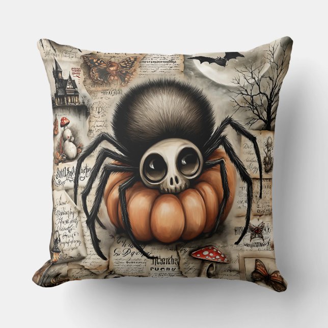 Krypning och klibbighet - Pumpkin Perch Kudde (Framsida)