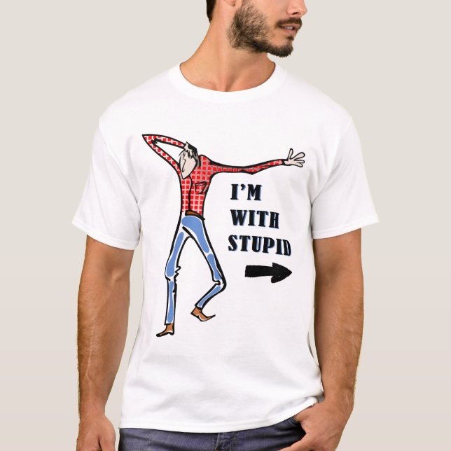 Krypning, tittar idiot t shirt (Framsida)