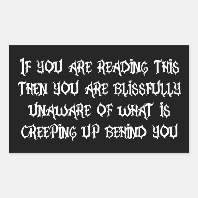 Krypning upp rektangulärt klistermärke (Framsida)