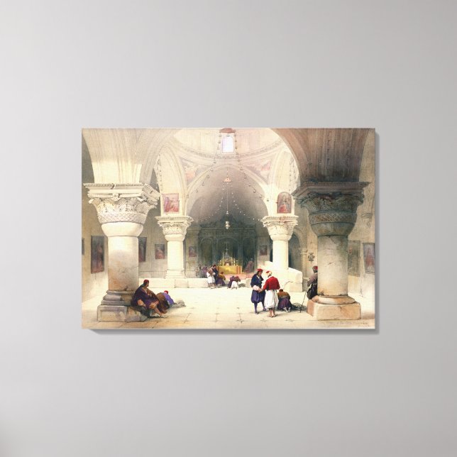 Krypt av Heligan Sepulcher, Jerusalem, tallrik 20  Canvastryck (Framsida)