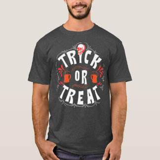 Kryptera den riktiga Bus eller godis Skeleton Lyck T Shirt