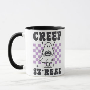 Kryptera den riktiga Cute Ghost White Halloween Mugg