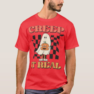 Kryptera den riktiga Ghost Boy Retro Halloween Spo T Shirt