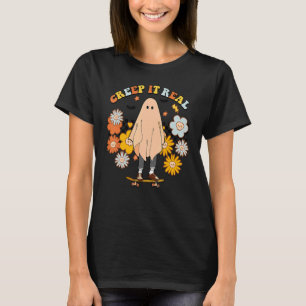 Kryptera den riktiga Halloween Ghost-taloky Retro T Shirt
