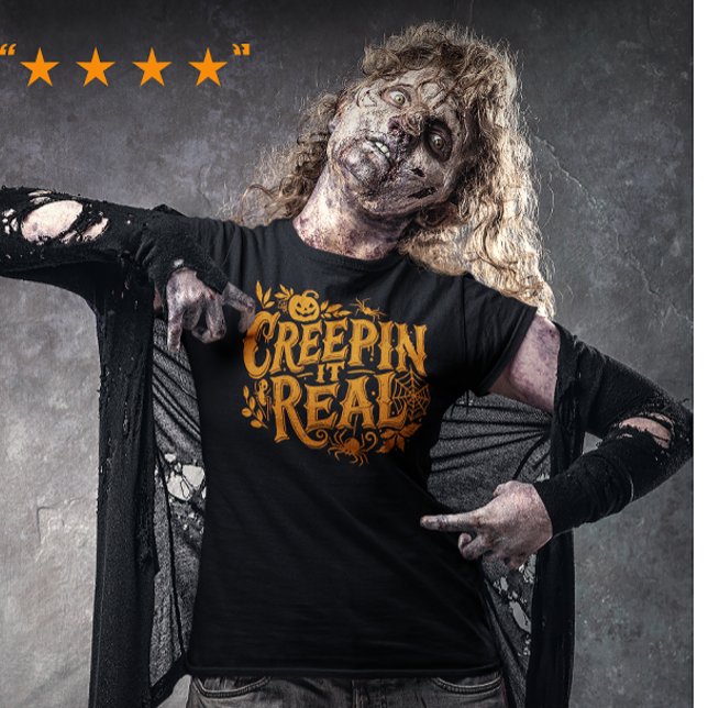 Kryptera den riktiga Orangen Halloween Retro-text T Shirt (Skapare uppladdad)