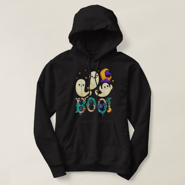 Kryptera den riktiga skateboarding Ghost Retro Hal Hoodie (Design framsida)