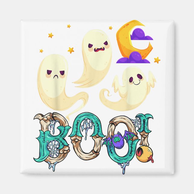 Kryptera den riktiga skateboarding Ghost Retro Hal Magnet (Framsidan)