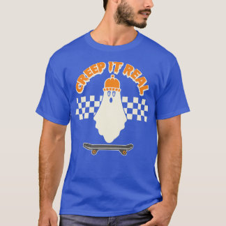 Kryptera den riktigt funny Ghost Skater Boy Skateb T Shirt