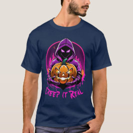 Kryptera det reellt, skräckillustration Halloween T Shirt