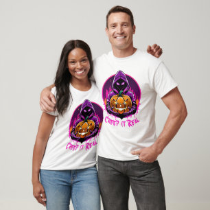 Kryptera det reellt, skräckillustration Halloween T Shirt