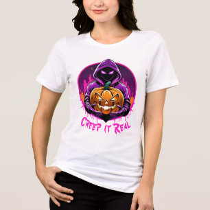 Kryptera det reellt, skräckillustration Halloween T Shirt