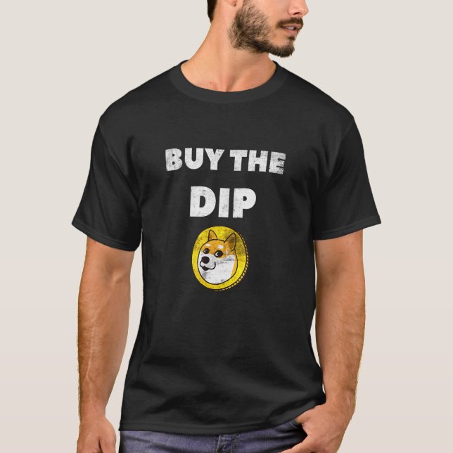Kryptera för att köpa Dip Dogecoin Cryptocurrency  T Shirt (Framsida)