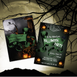 Kryptera något Wicked Halloween-inbjudan Inbjudningar