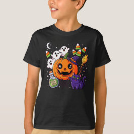 Kryptera Pumpkin & Spider Fall Design - Mysigt Spo T Shirt