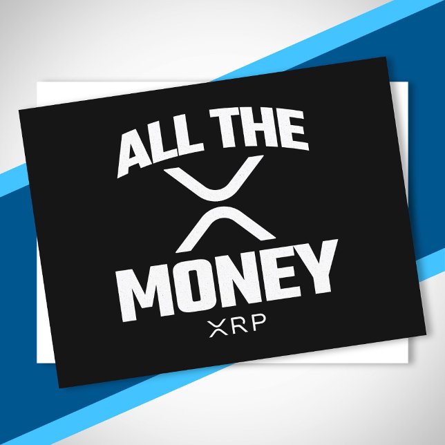 Kryptera till XRP-kryptovaluta för alla penningoff Vykort (Skapare uppladdad)