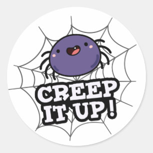 Kryptera upp den funna Spider Pun Runt Klistermärke