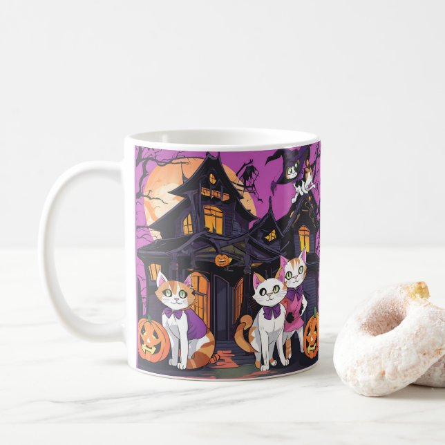 Krypterar det riktigt Halloween Kaffemugg (Med munk)