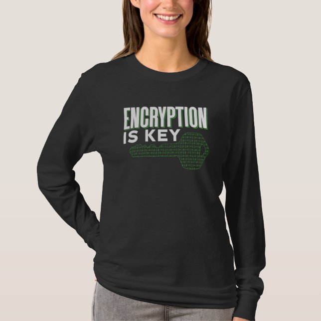 Kryptering är nyckeln för programmerare t shirt (Framsida)