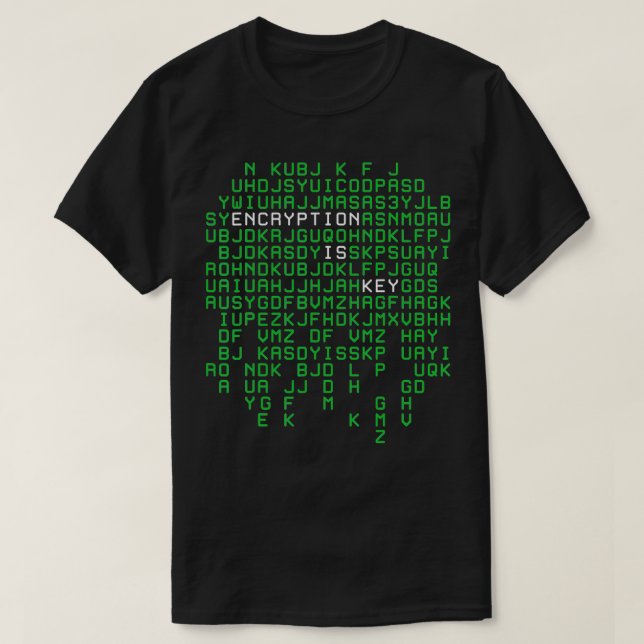 Kryptering av säkerhetsprogrammeraren för krypteri t shirt (Design framsida)