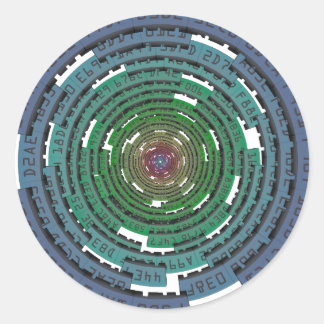 Krypteringscirkel - LÅST Runt Klistermärke