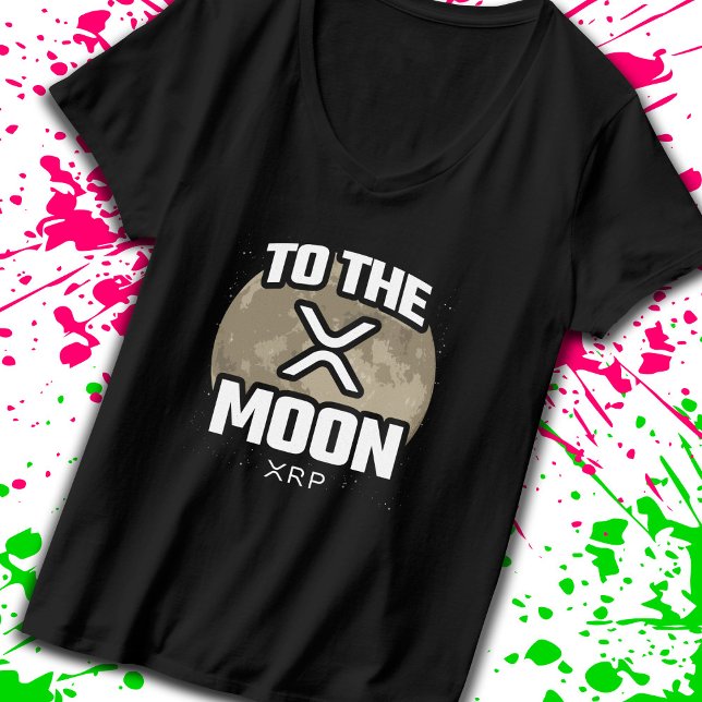 Krypteringsnota XRP till kryptovalutakoffert för M T Shirt (Show your passion & join the lunar revolution with our cool XRP To The Moon t-shirt! -Teemixer)