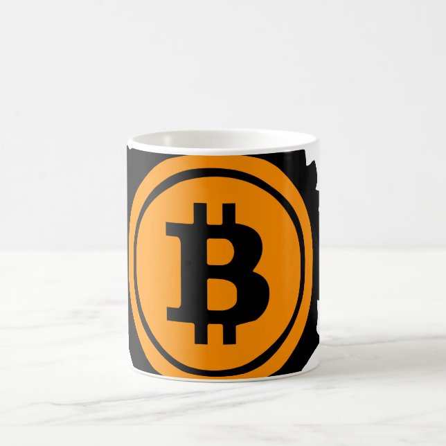 Krypteringsvaluta för Bitcoin Logotyp Kaffemugg (Center)