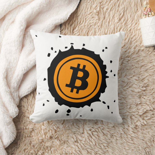 Krypteringsvaluta för Bitcoin Logotyp Kudde (Filt)