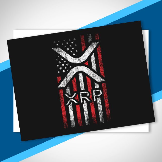 Krypteringsvaluta - XRP Cryptocurrency American Fl Vykort (Skapare uppladdad)