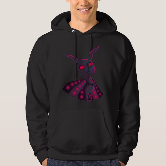 Kryptid Bebis Mothman Folklore Hoodie (Framsida)