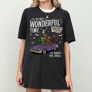 Kryptid Bigfoot Mothman Wendigo Utomjording Parano T Shirt