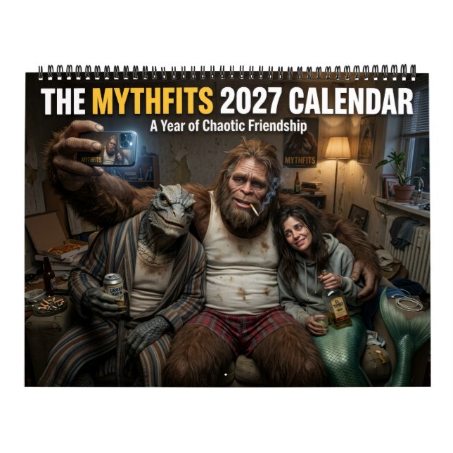 Kryptid Fantasy Kalender Bigfoot Mermaid Alien (Omslag)