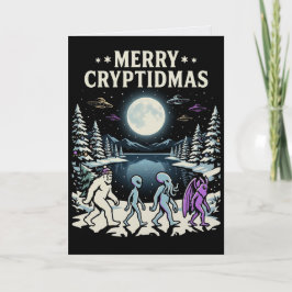 Kryptid jul Bigfoot Mothman Utomjording Kort