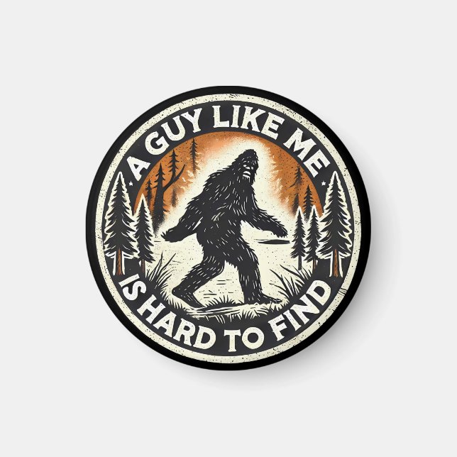 Kryptid Sasquatch Bigfoot Skogsäventyr Magnet (Framsidan)