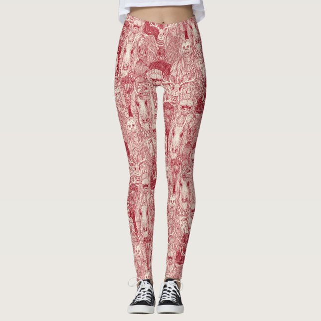 kryptid skarlakanspärlpärlleggings leggings (Framsida)