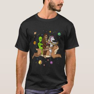Kryptid utomjording Bigfoot Enhörning Ridande Jack T Shirt