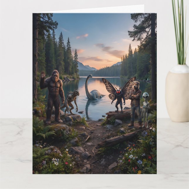 Kryptider | Bigfoot, Chupa, Mothman, Dogman Loch Kort (Framsida)