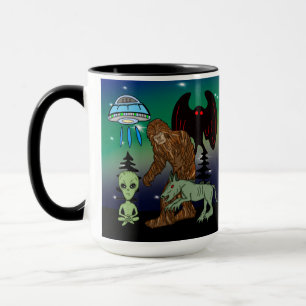 Kryptider, Bigfoot, Sasquatch, Mothman, Alien, UFO Mugg