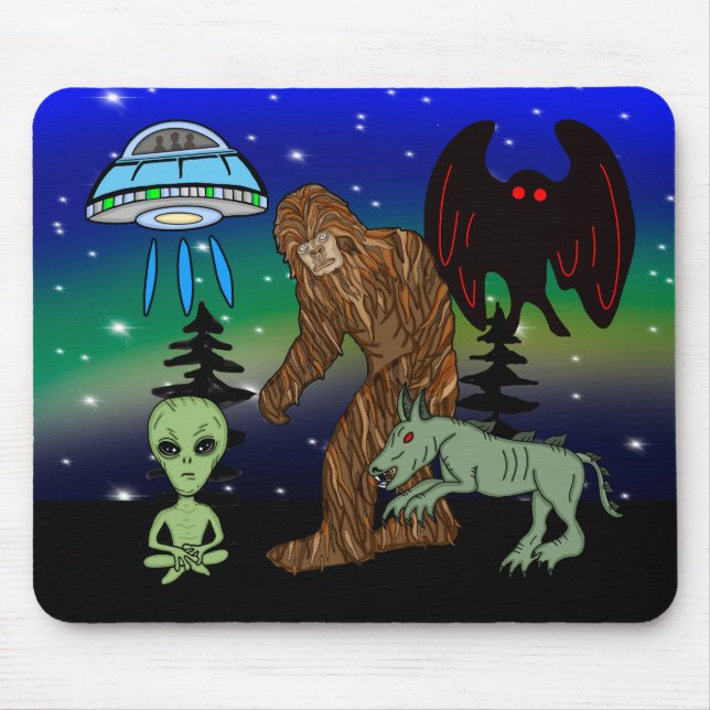Kryptider, Bigfoot, Sasquatch, Mothman, Alien, UFO Musmatta (Framsidan)