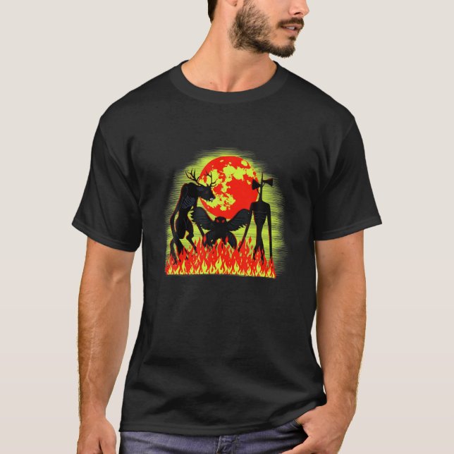 Kryptider i Amerika - Wendigo, Goatman och Mothman T Shirt (Framsida)