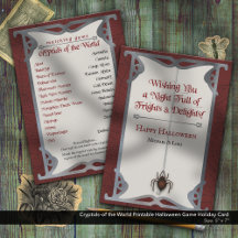 Kryptider i World Printable Halloween Game