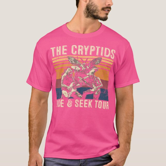 Kryptiderna Gömmer Seek Tour Cryptidbigfoot Mothma T Shirt (Framsida)