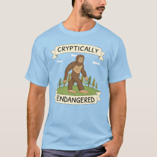 Kryptiskt utrotningshotad Bigfoot Rolig T Shirt